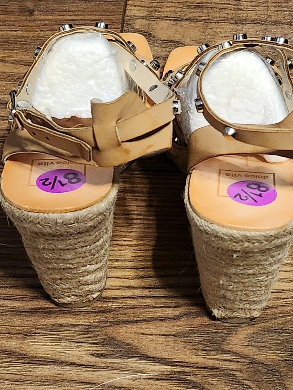 Dolce Vita Tan Strappy Studded Sandals